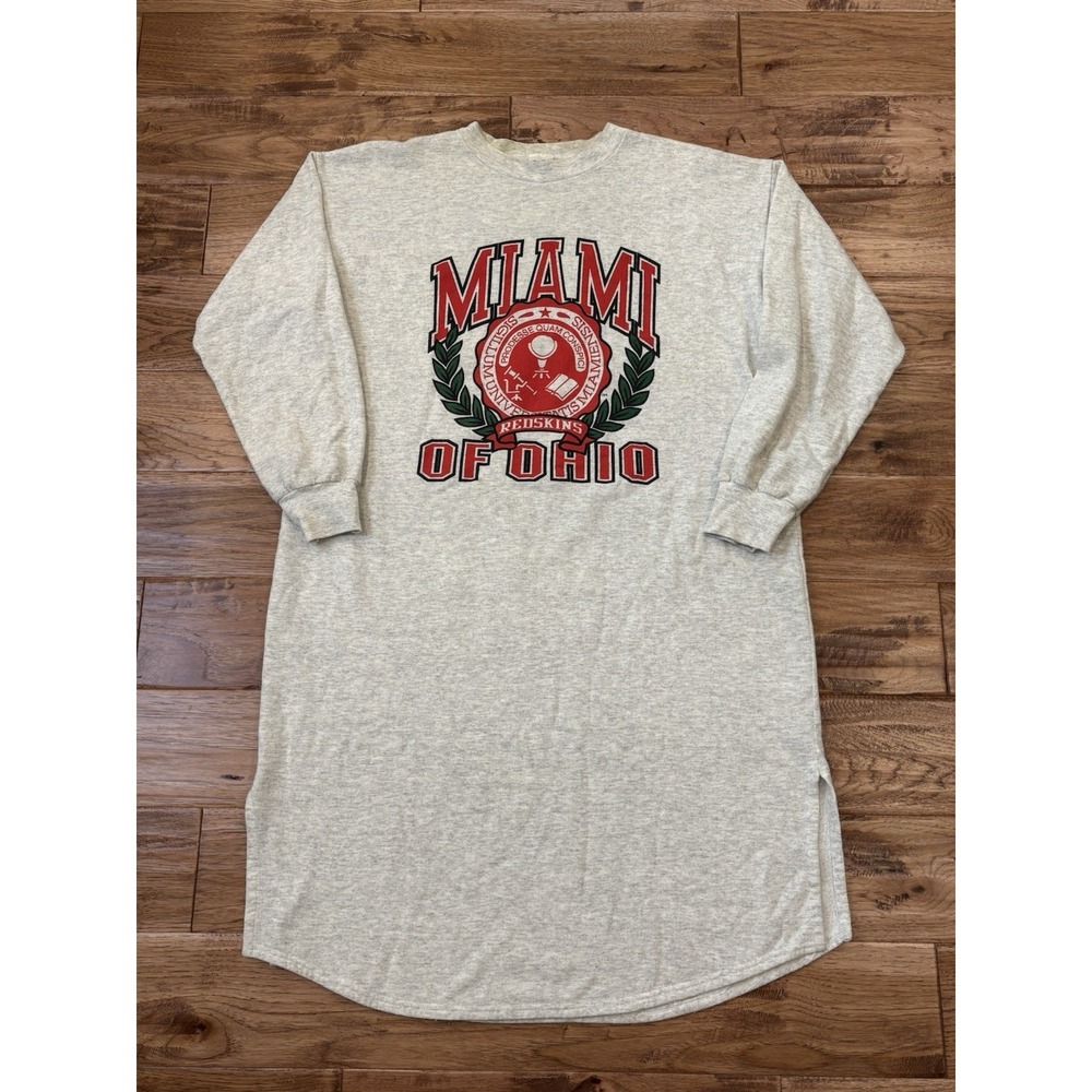 Miami University of Ohio Redskins Retired Logo  Sweatshirt Long Night Lounge XL